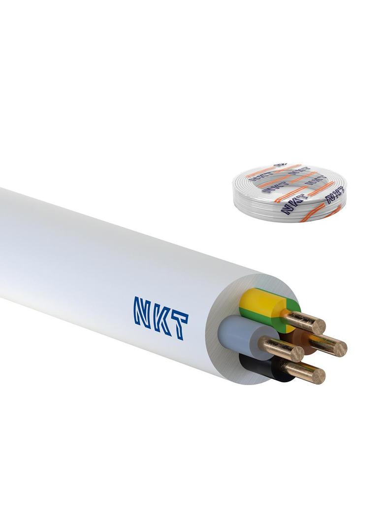 Przewód instalacyjny YDY żo 4x4mm2 biały /100m/ NKT