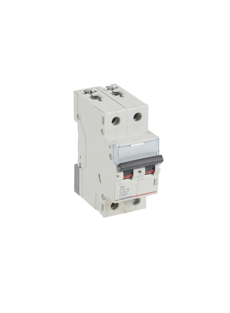 Wyłącznik Nadprądowy S 312 2P C0,5A 10000A TX3 404196 LEGRAND