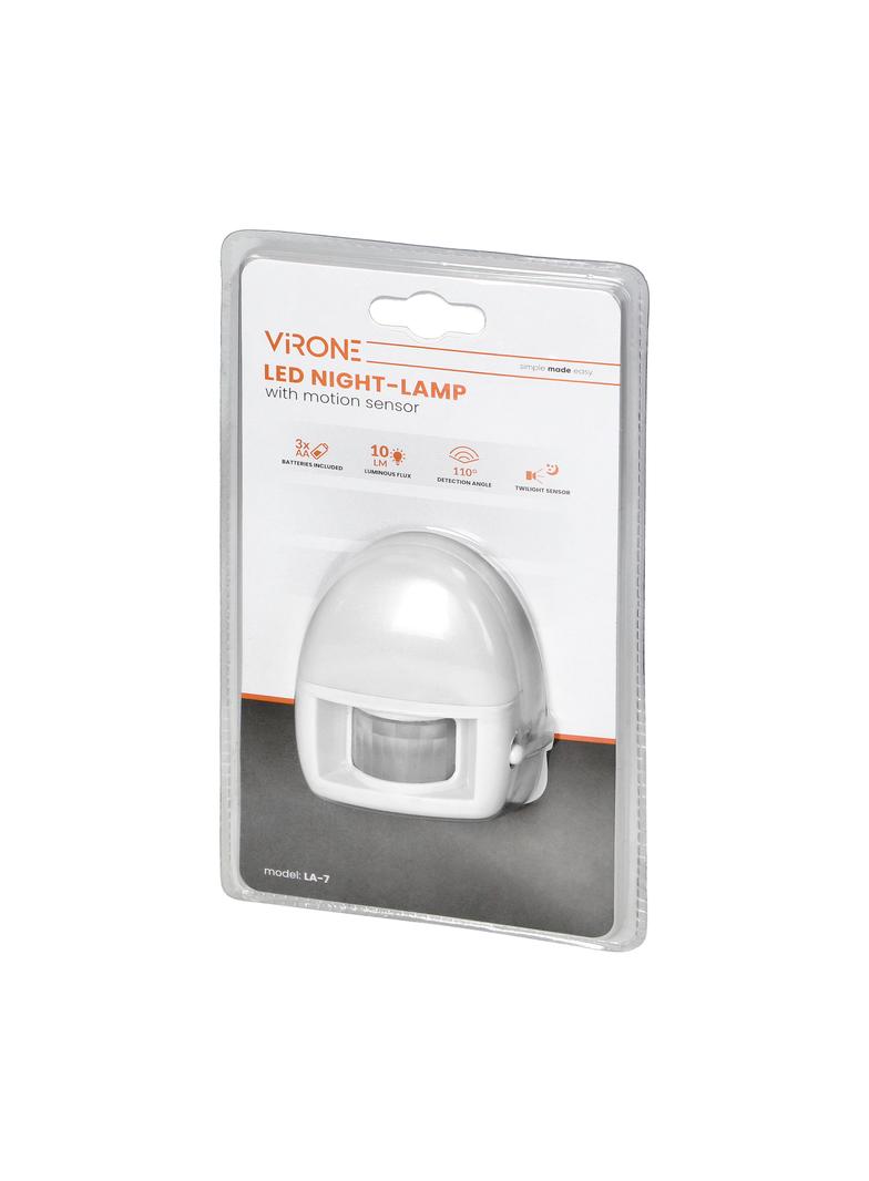 Bateryjna lampka nocna 3xLED z czujnikiem ruchu, 3xAA LA-7 ORNO