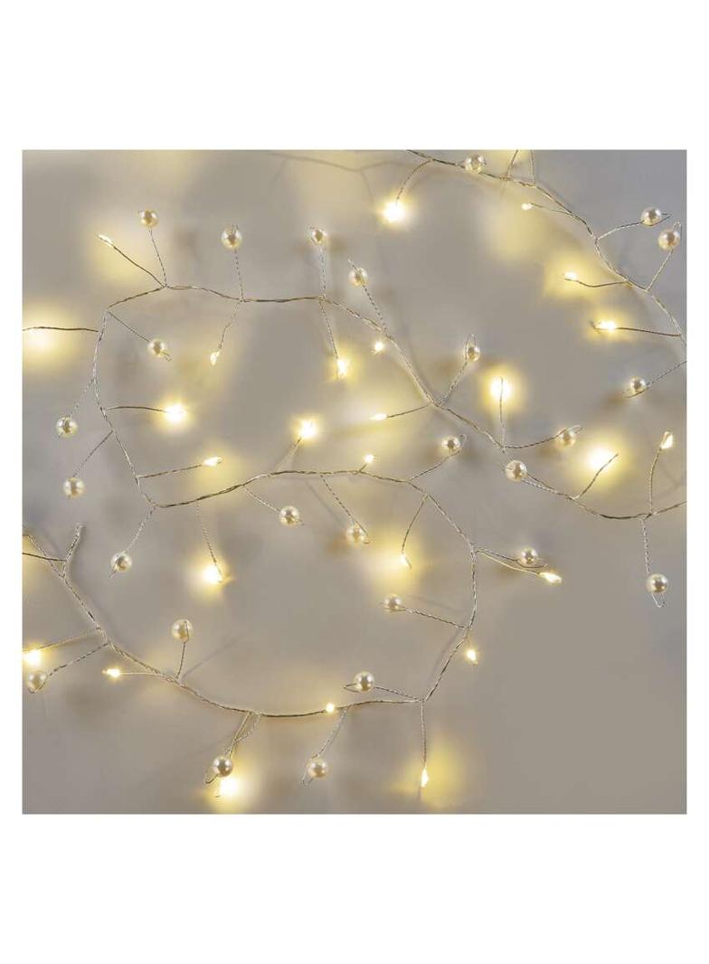 Lampki świąteczne girlanda 40 LED perły 1,2 m 3xAA ciepła biel IP20 timer DCGW15 EMOS
