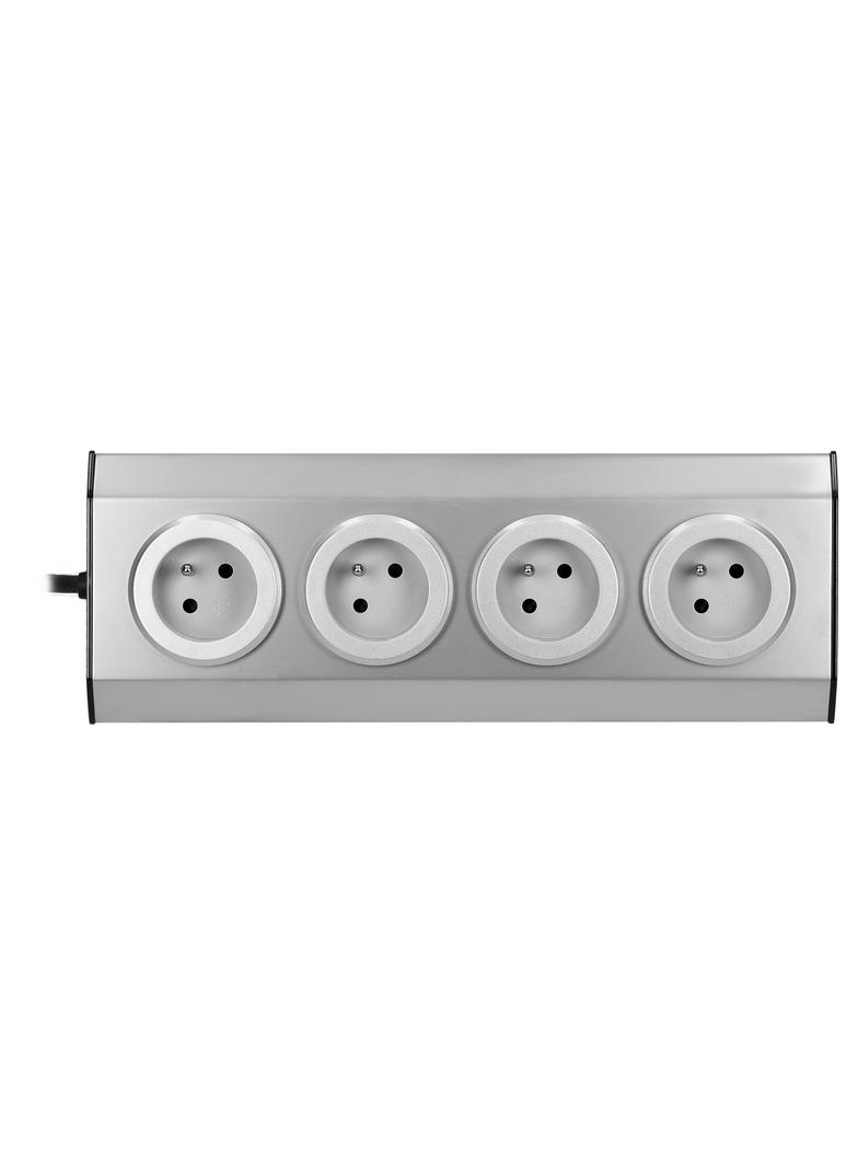 Gniazdo meblowe, kuchenne montowane na rzepy 4x2P+Z INOX z przewodem 1,5m. FS-2 ORNO