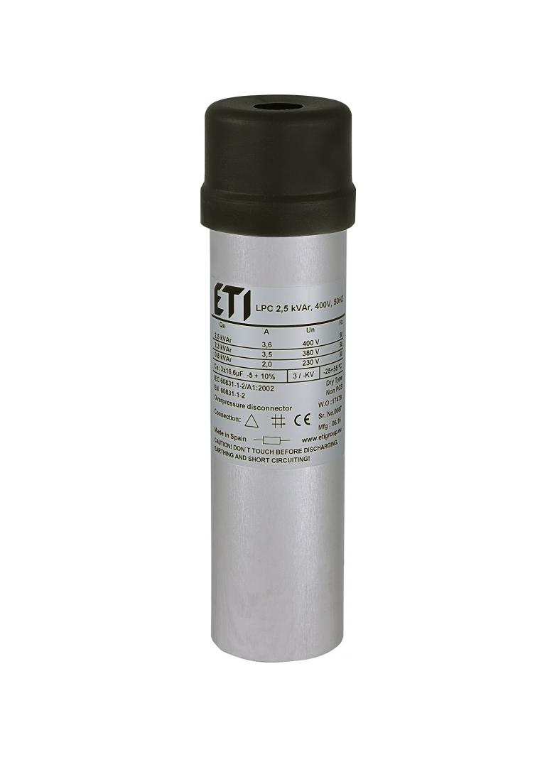 Kondensator LPC 2,5 kVAr, 400V, 50Hz 004656702 ETI