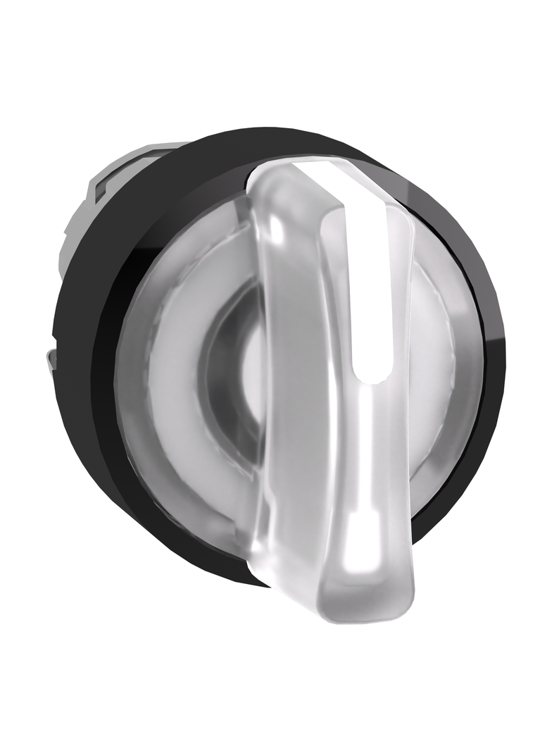 Harmony XB4 Przełącznik 3 położeniowy fi22 biały z samopowrotem LED okrągły metalowy ZB4BK15137 Schneider