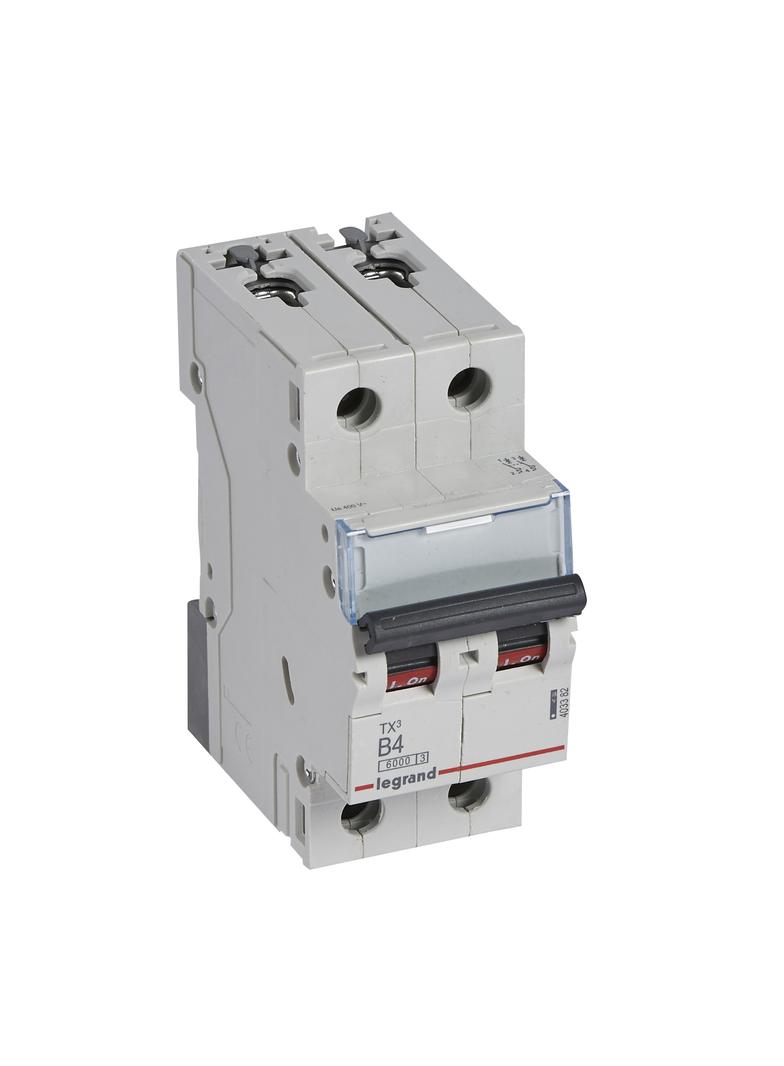 Wyłącznik Nadprądowy S 302 2P B4A 6kA TX3 403382 LEGRAND