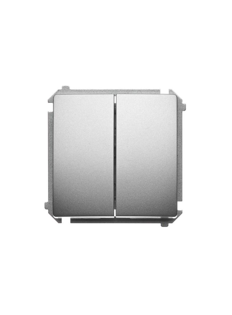Simon Basic Łącznik schodowy podwójny z podświetleniem LED 10A 250V zaciski śrubowe satynowy BMW6/2L.01/29 KONTAKT