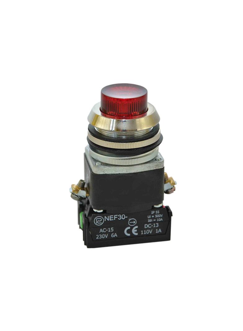 Przycisk NEF30-WLX/12V czerwony