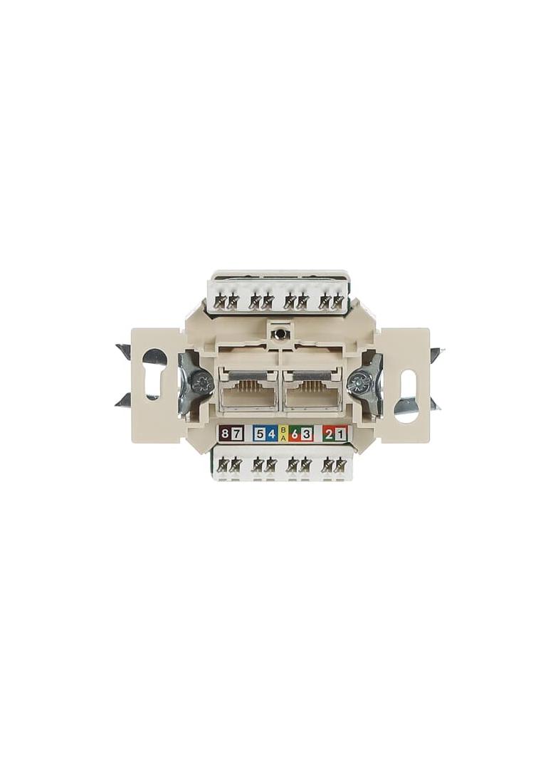 GNIAZDO PRZYŁĄCZENIOWE UAE, RJ45 KAT. 5E NIEEKRANOWANE, Z POKRYWĄ KĄTOWĄ, 2 NIEZALEŻNE ZŁĄCZA 8-PINO 2CKA000230A0470 ABB