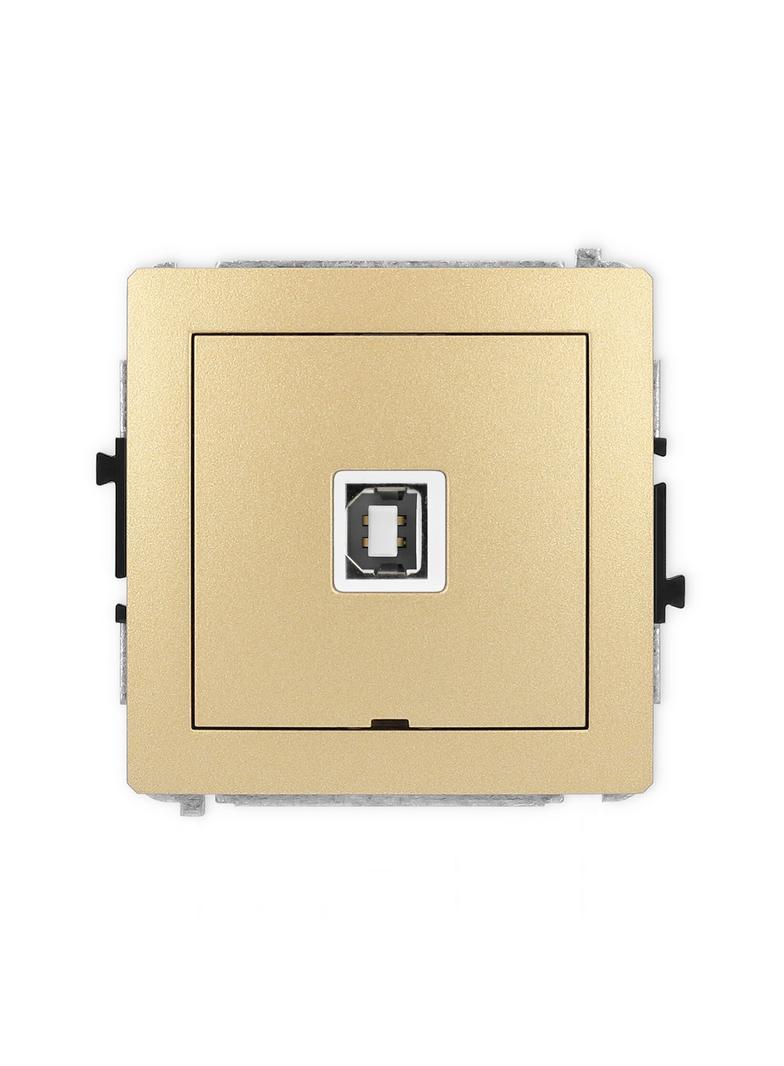 DECO Gniazdo pojedyncze USB A-B 2.0, bez pola opisowego złoty 29DGUSBBO-3 KARLIK