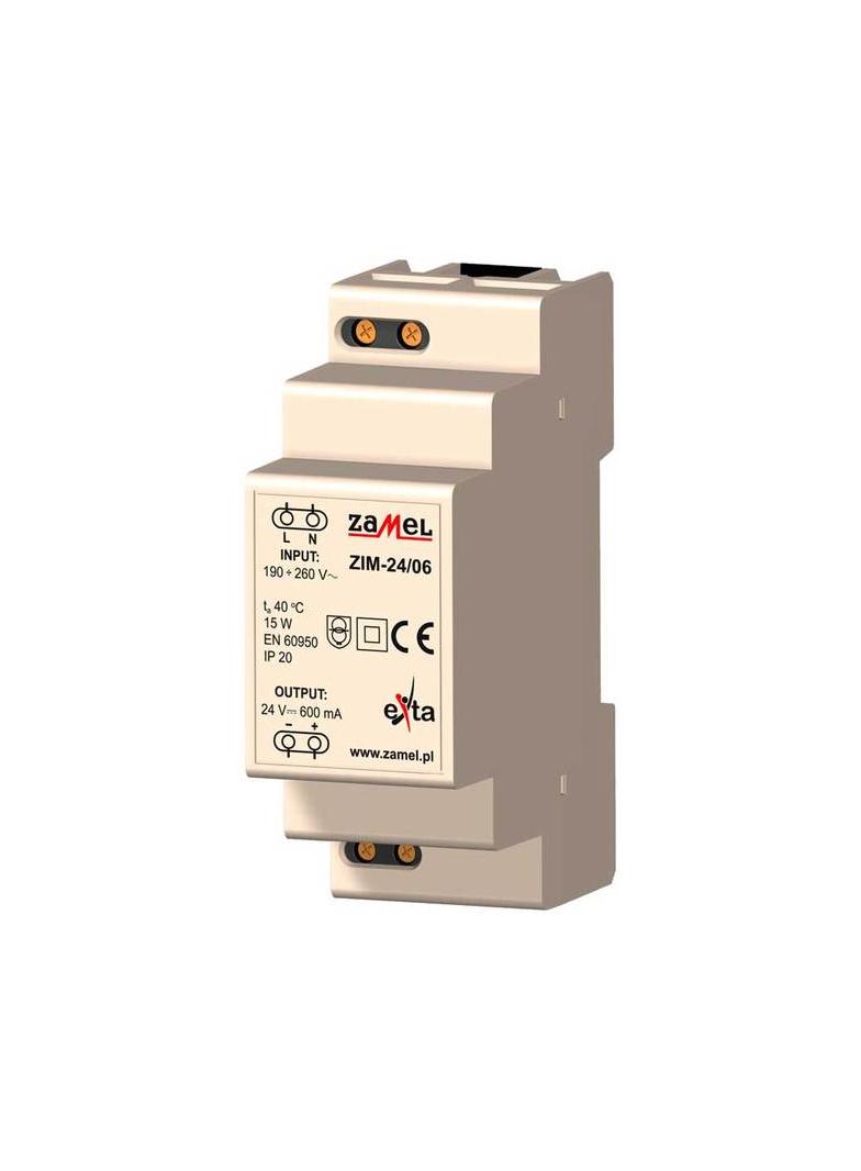ZASILACZ IMPULSOWY 24V DC 0,6A TYP: ZIM-24/06