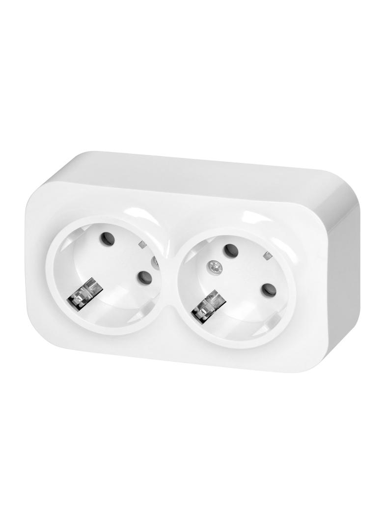 ToDo Gniazdo podwójne 2x2P+Z, 16A/230VAC, IP20,Schuko,Białe 10 sztuk