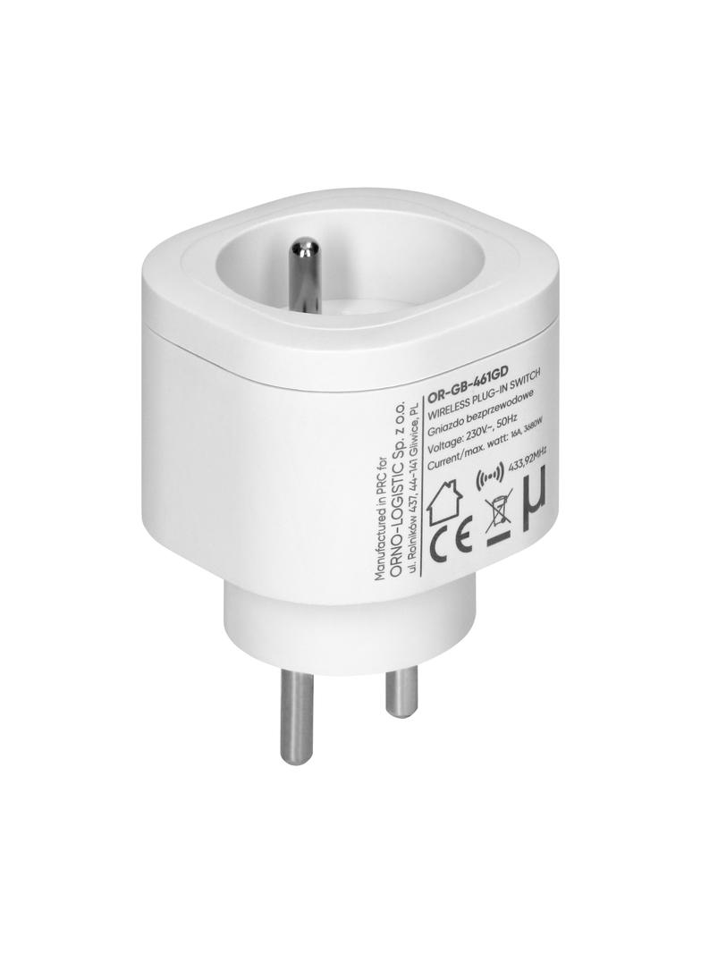 Zestaw bezprzewodowych mini gniazd sterowanych pilotem 2+1 OR-GB-462 ORNO