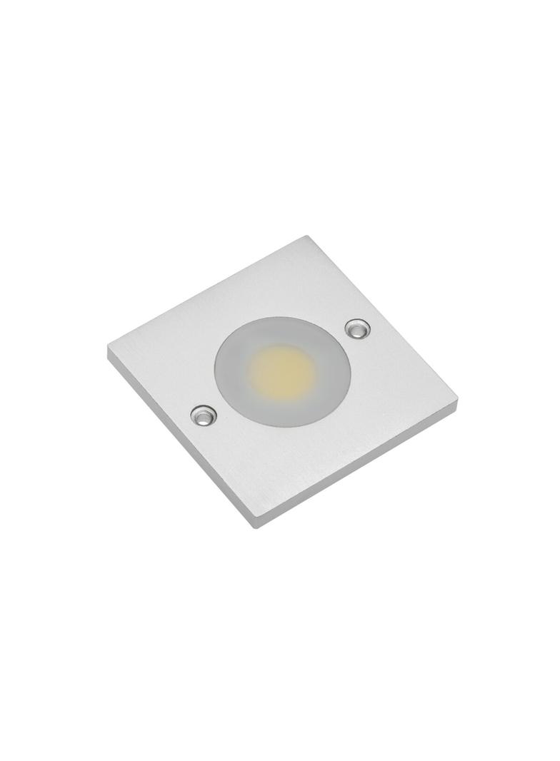 OPRAWA LED COB JOVITA KWADRATOWA, 3W, 12V DC, 1X COB, CIEPŁY BIAŁY, 150CM PRZEWÓD Z MINIAMP (2 WKRĘT