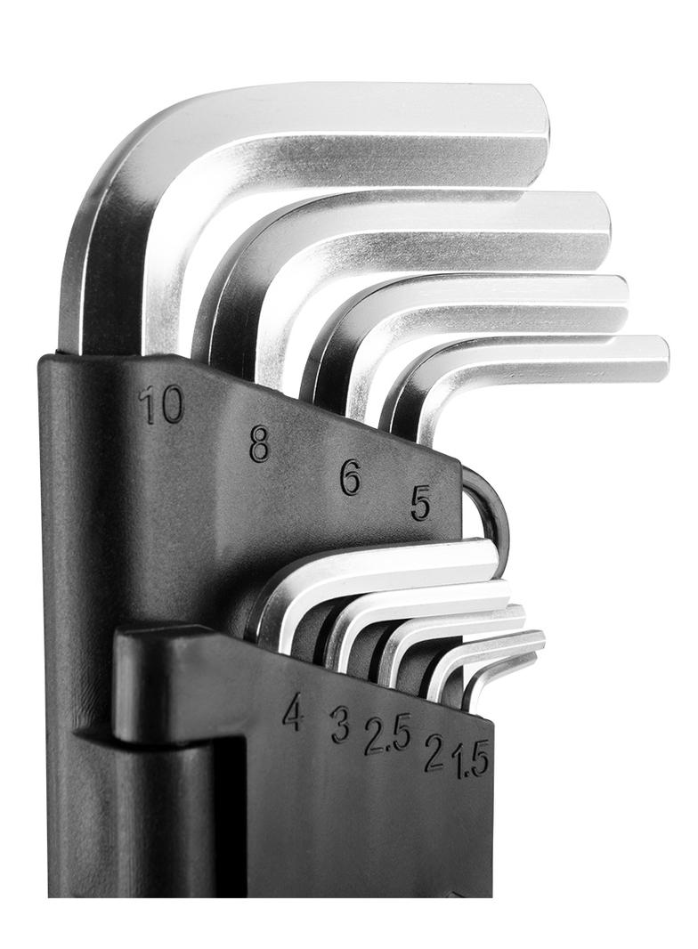 Klucze sześciokątne 1.5-10 mm, zestaw 9 szt.