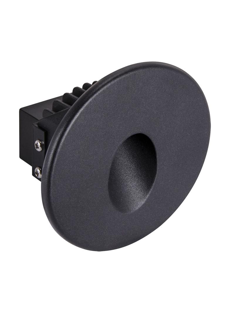 Ideus oczko ścienne schodowe LED Azyl C 1,6W 70lm 4000K czarne IP54 03906