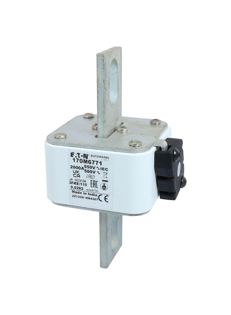 FUSE 2000A 550V 3FKE/115 AR UR Wkładka szybka 2000A AC 550V rozmiar 3 76x92x139 mm aR IEC, 170M6771