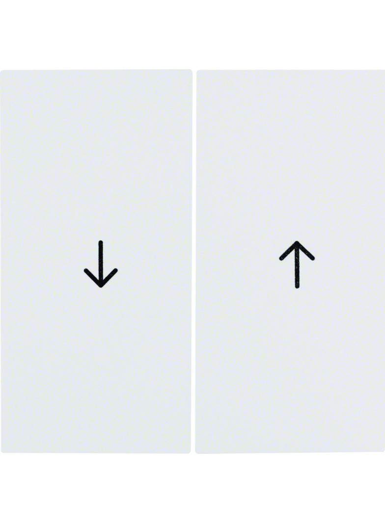 BERKER B.Kwadrat Klawisze nadrukowany symbol strzałka do łącznika żaluzjowego biały 5316258999 HAGER