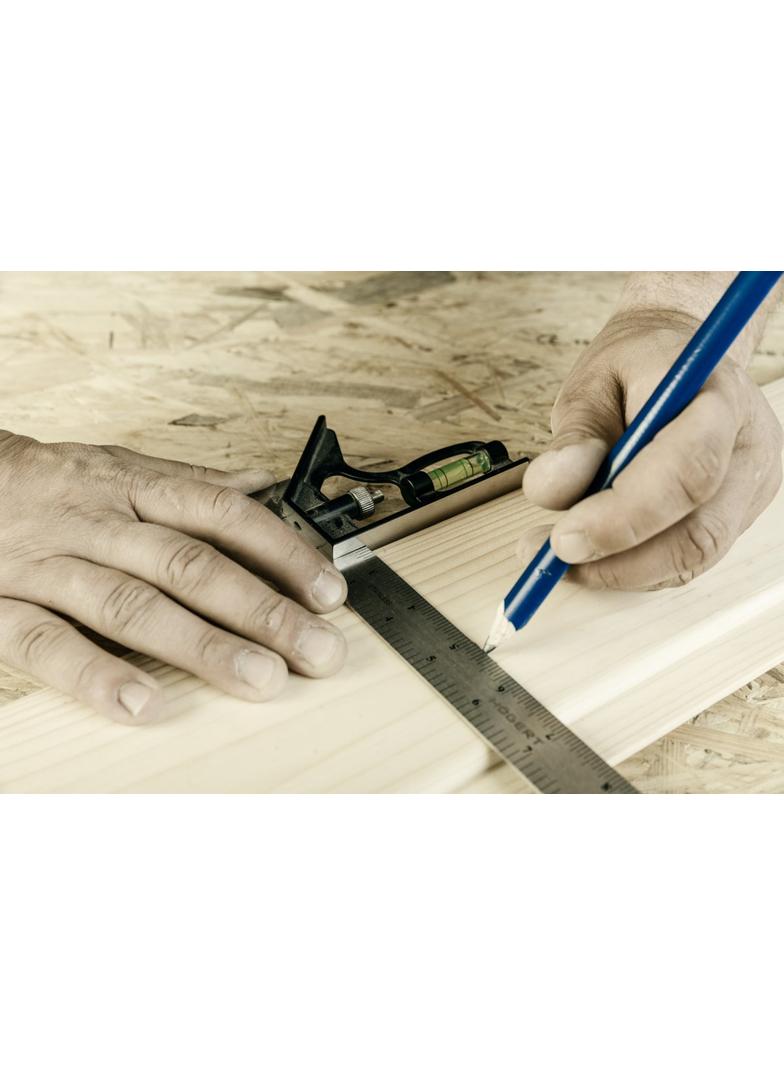 Kątownik stolarski z poziomnicą 300 mm