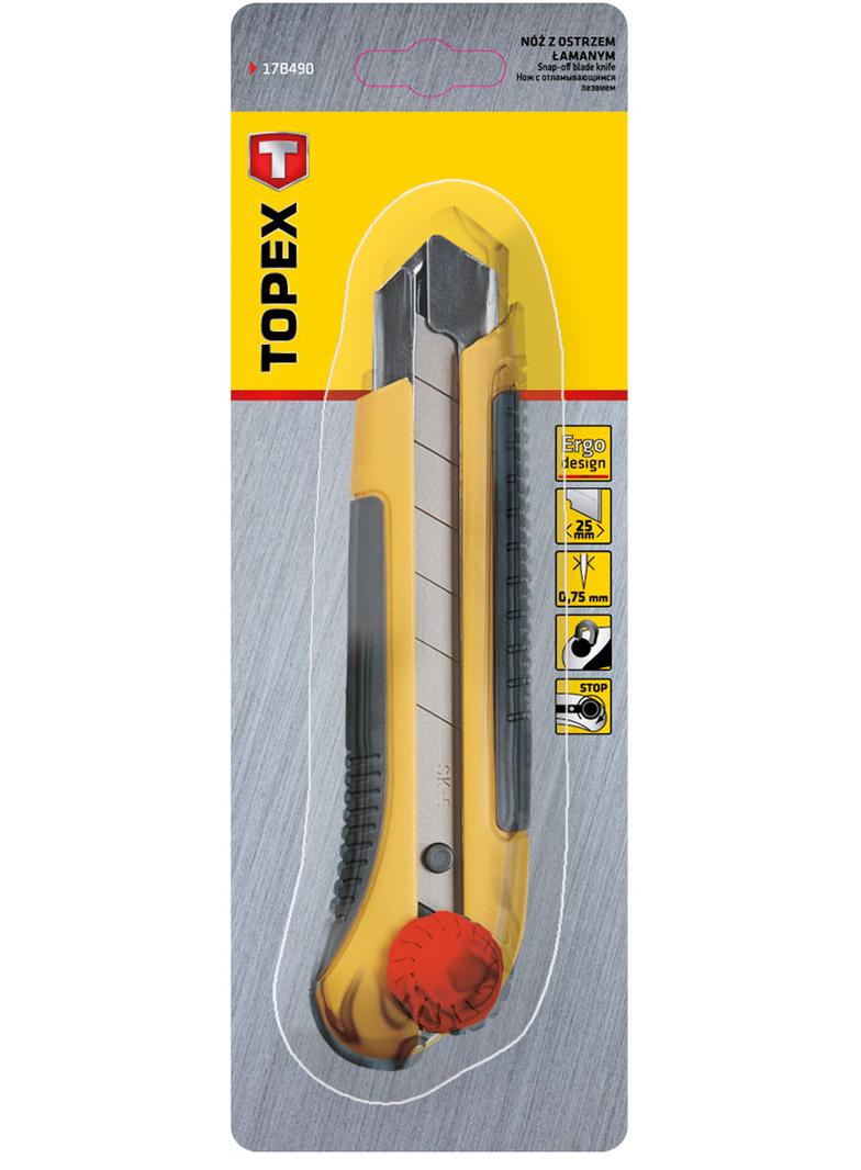 Nóż z ostrzem łamanym 25 mm, blokada śrubowa
