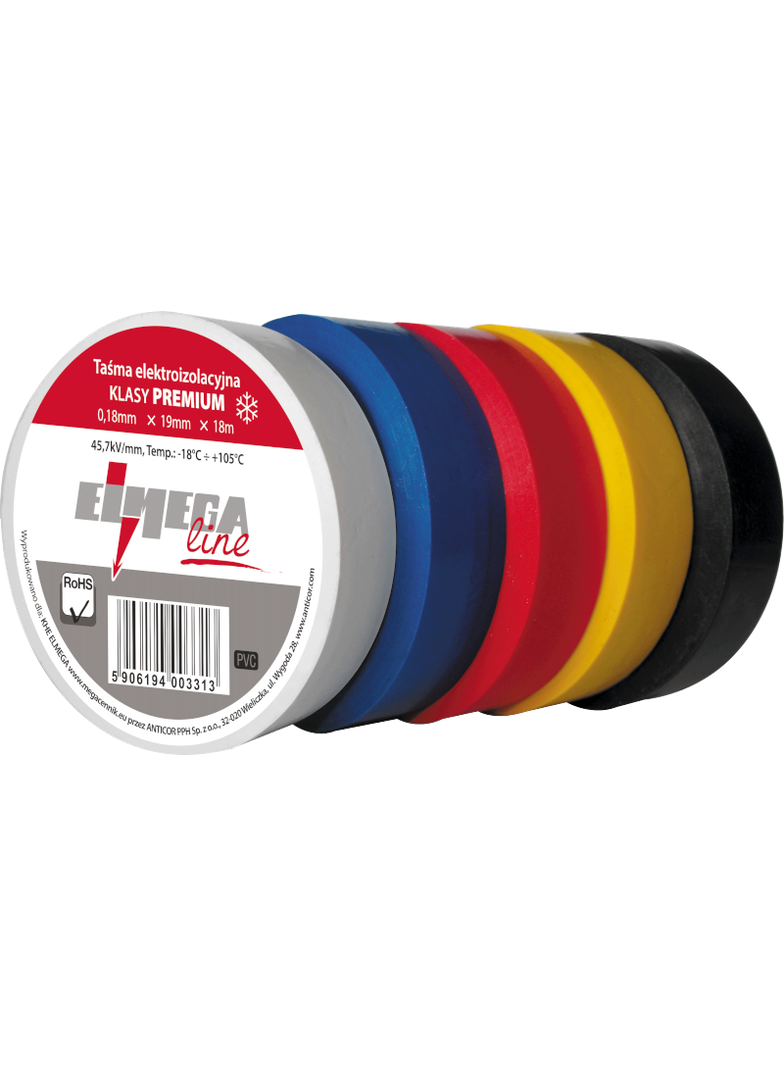 TAŚMA ELECTRIX 200 PREMIUM TĘCZA 19mm*18m (opakowanie = 5 szt.)
