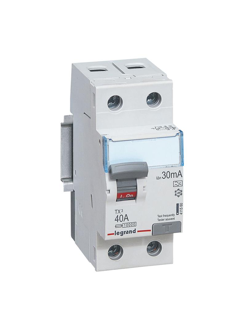 Wyłącznik Różnicowoprądowy 2P 40A 0,03A Typa P302 TX3 411560 LEGRAND