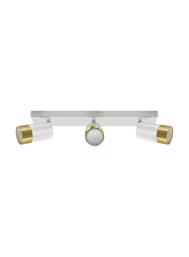 Oprawa ścienno-sufitowa PUZON SPT GU10 3L WHITE/GOLDEN