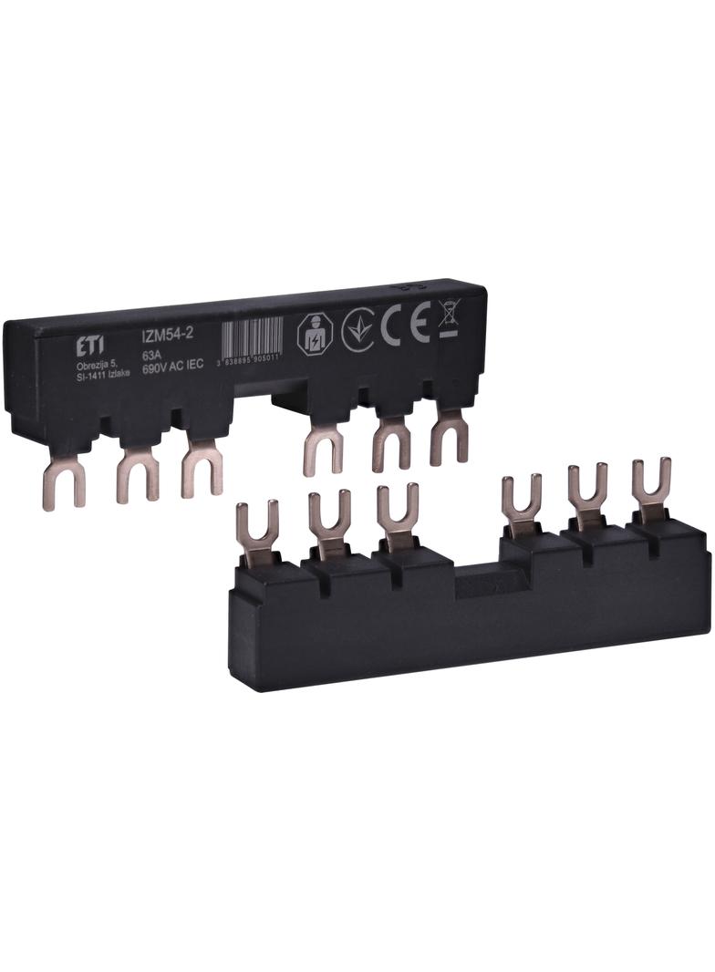 IZM54-2 Izolowana szyna łączeniowa (do 2xMPE25+styk pomocniczy)