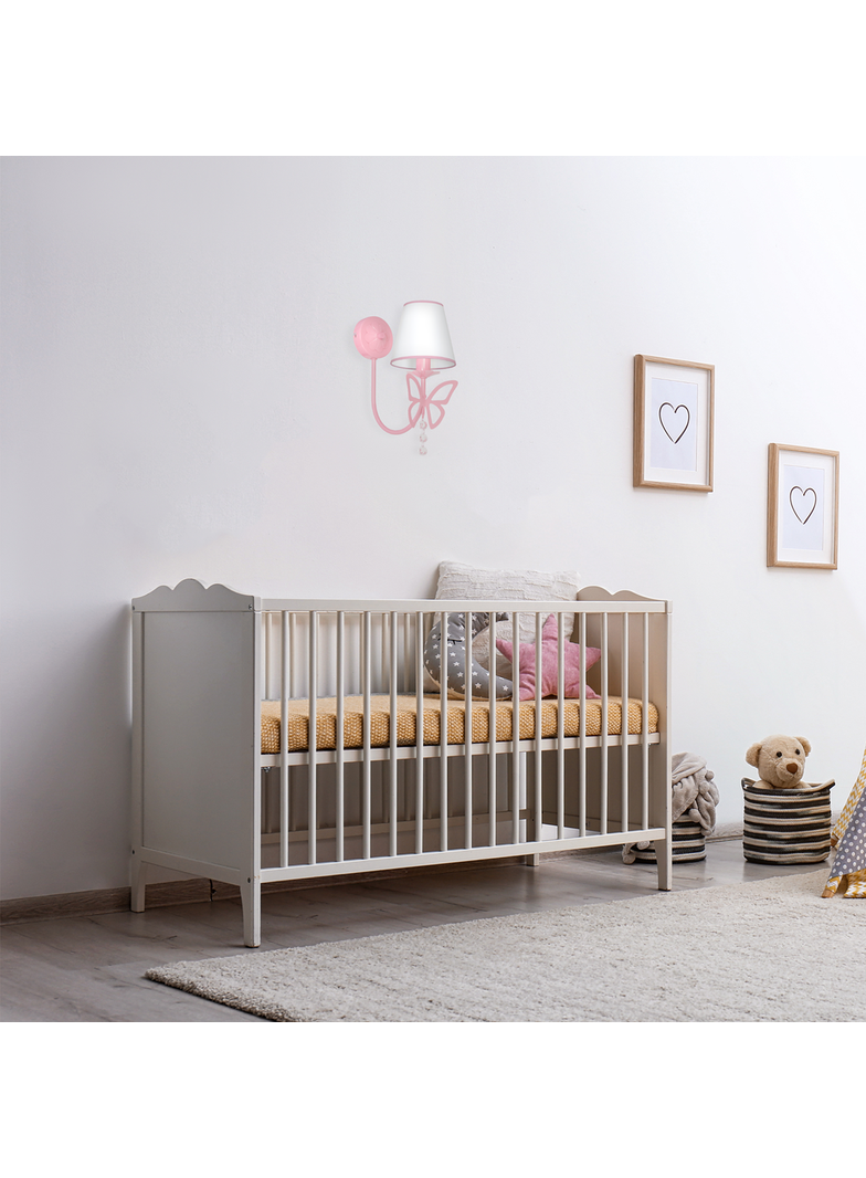 MILAGRO Kinkiet CHARLOTTE PINK 1xE14