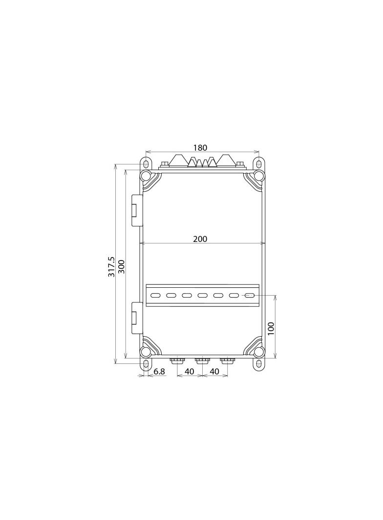 Obudowa izolacyjna, IP 54, 200x300x132 mm, na 10 modułów TE