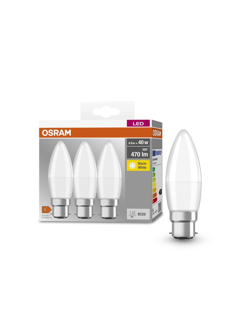 Lampa LED BASE Classic B40 4,9W/827 230V plastik B22D FS3 OSRAM