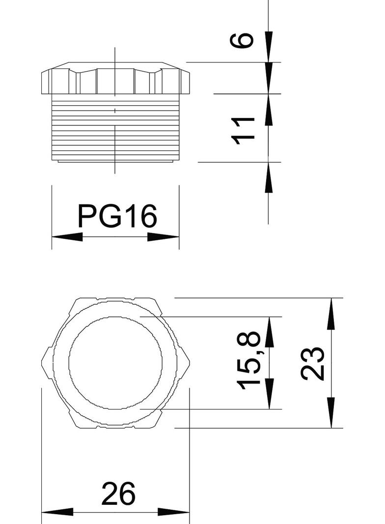 107/E, TULEJA DOCISKOWA PG16 SZ.