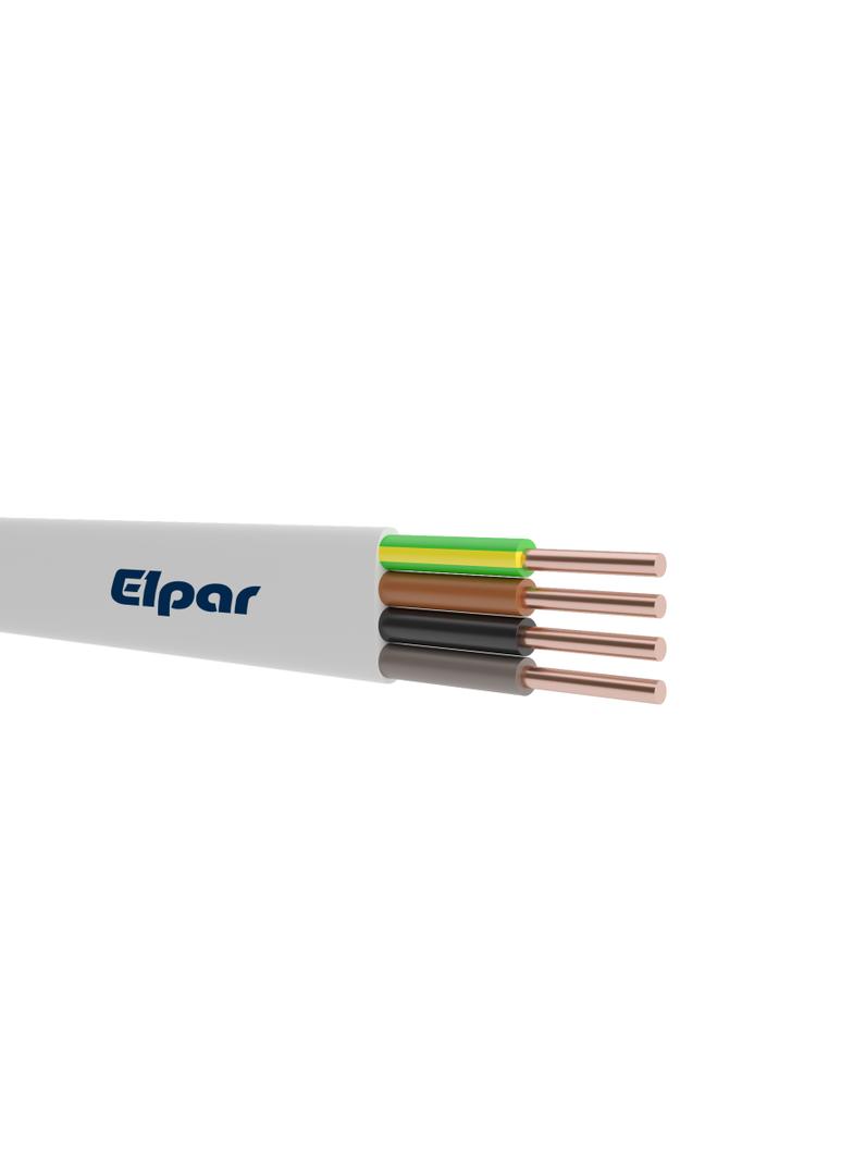 PRZEWÓD YDYp 450/750V 4 x 1,5 MM2 BEZ ŻYŁY NIEBIESKIEJ 5,90185E+12 ELPAR