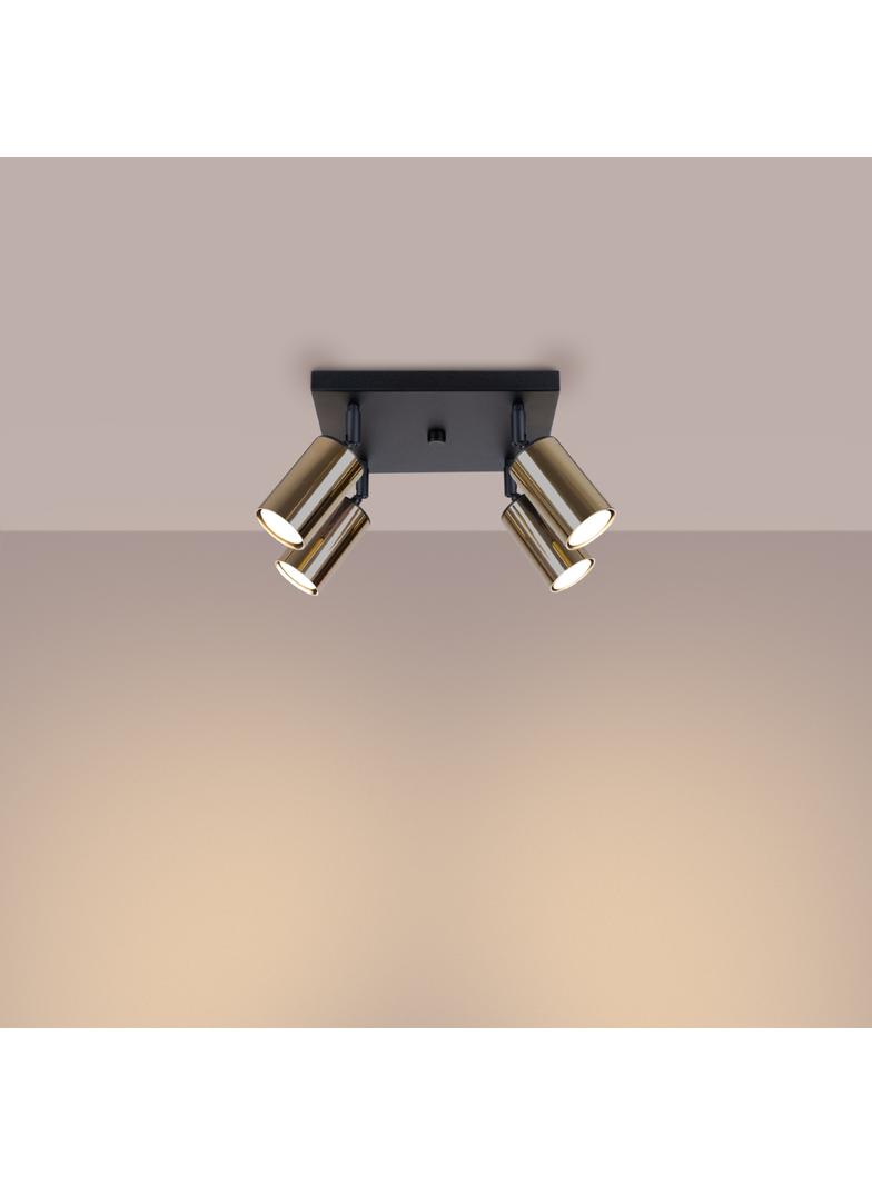 Plafon WINX 4 czarny/złoty