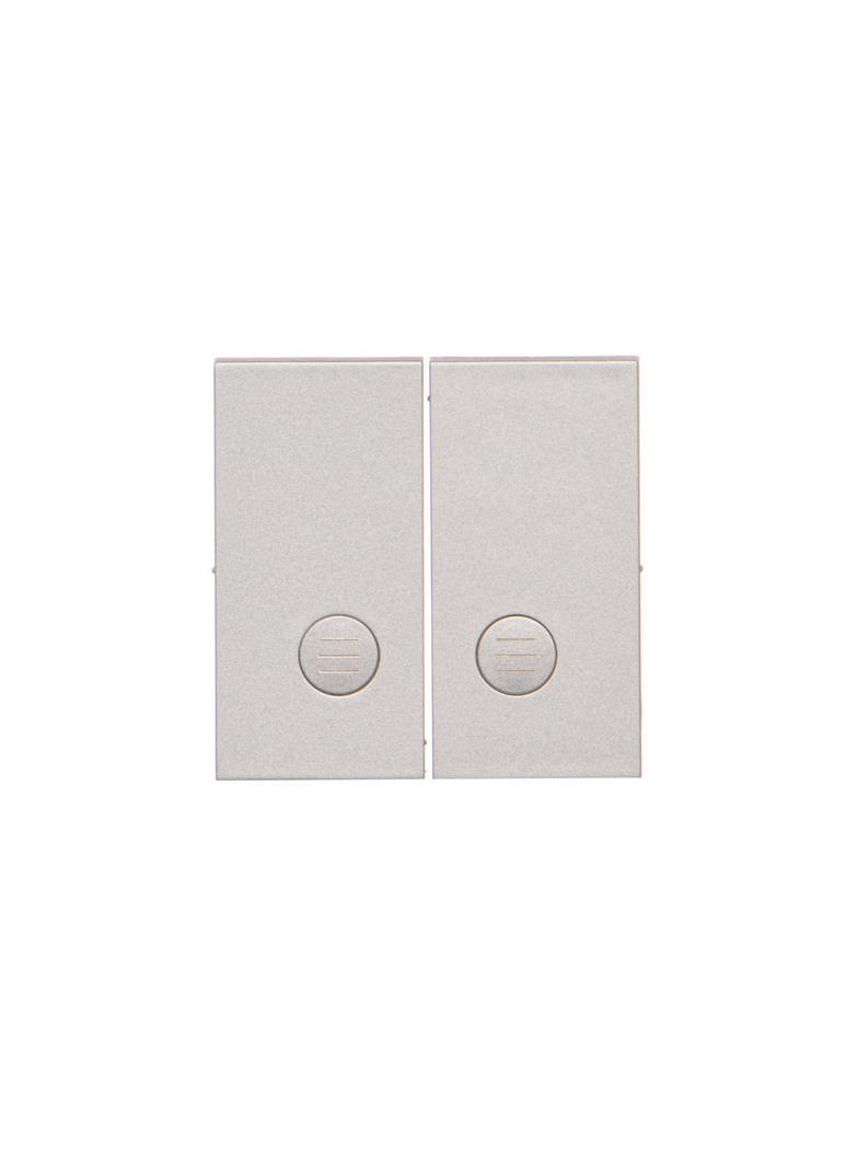 Simon 55 Klawisz podwójny z oczkami do: SW5L2M SW6/2L2M SW7/2L2M Aluminium mat TKW5L2/143 KONTAKT
