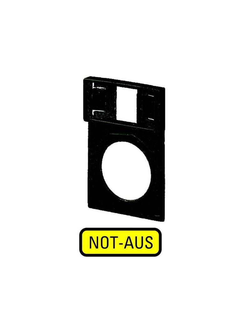 Q25TGE-199 RAMKA Z TABLICZKĄ OPISOWĄ: NOT-AUS