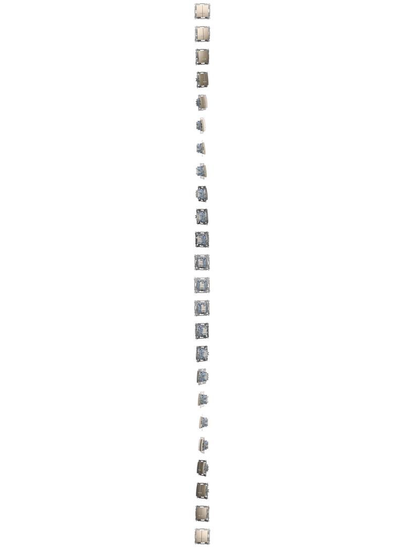 Simon 54 Łącznik świecznikowy z podświetleniem LED i do wersji IP44 10A 250V szybkozłączka złoty mat *Posiada wkładkę DU1W DW5BL.01/44 KONTAKT