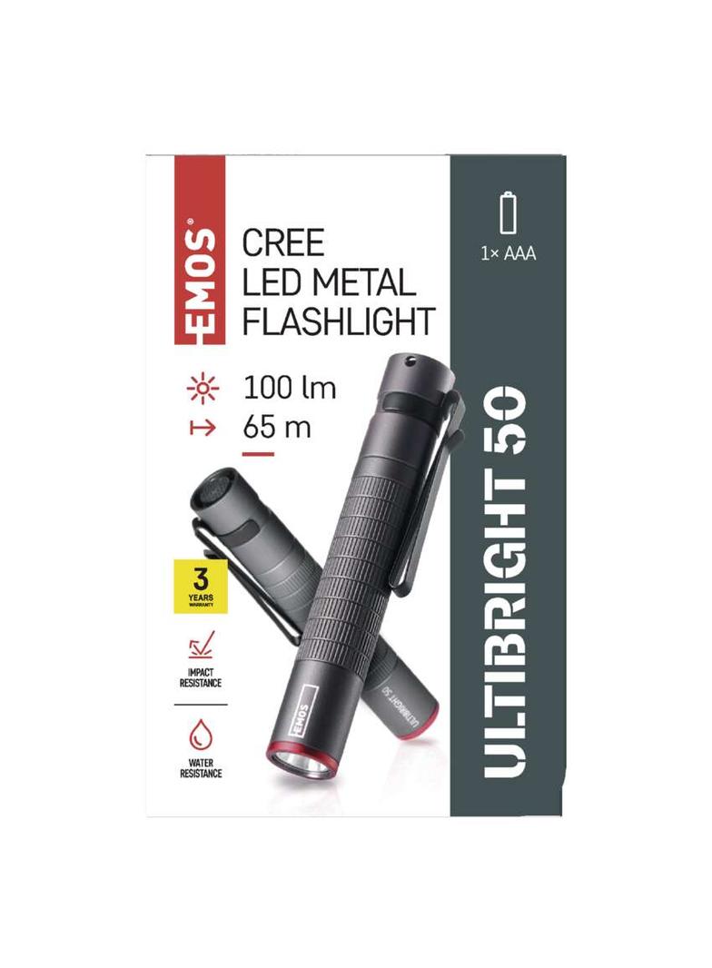 Latarka metalowa CREE LED Ultibright 50 100lm 1xAAA P3150 EMOS