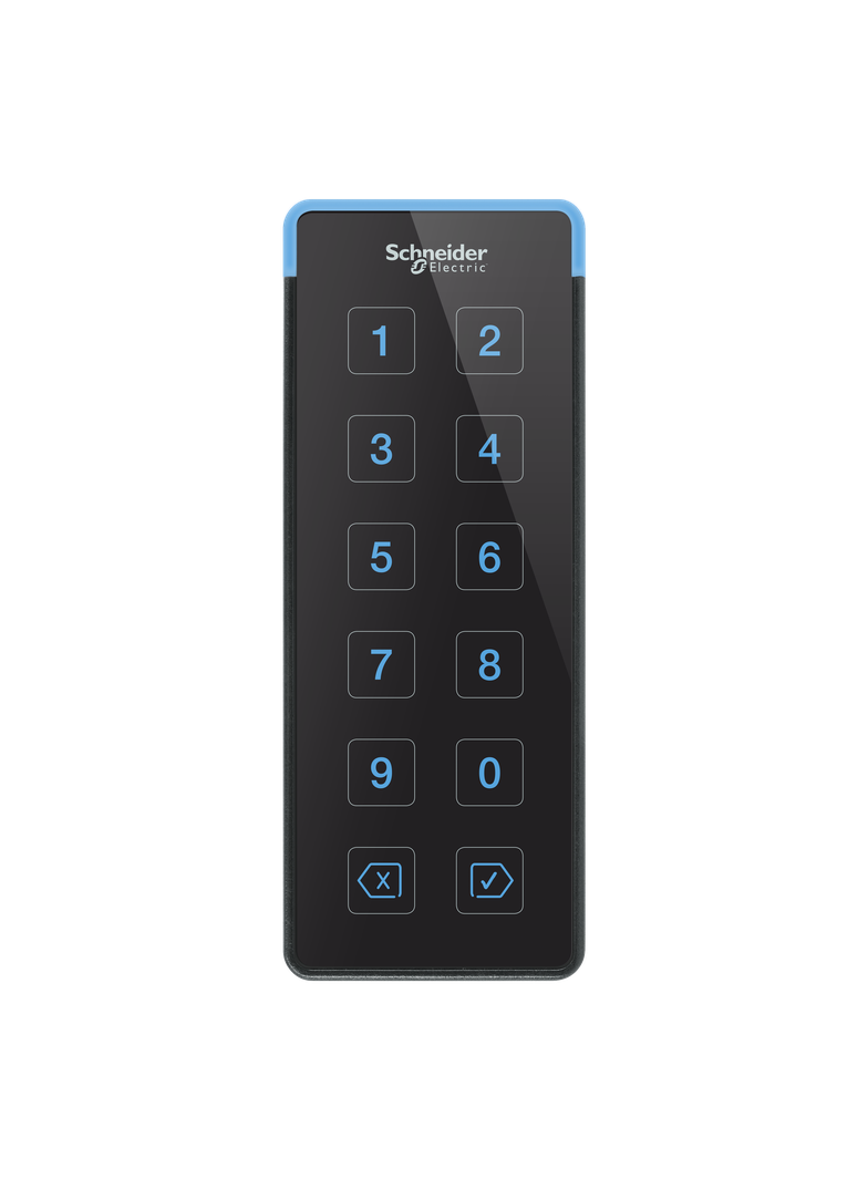 Czytnik z klawiaturą Mifare, DESFire, Prox, NFC, Bluetooth, ościeżnicowy, czarny