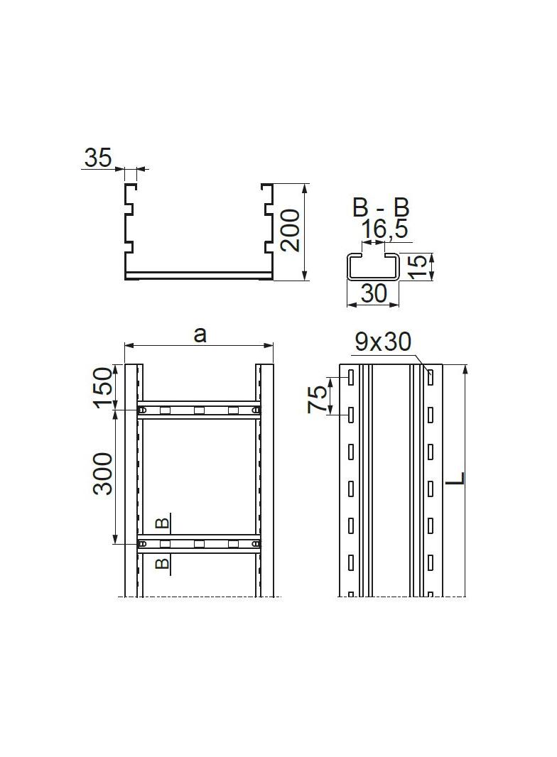 DST400H200/6 Drabinka 3,0 mm