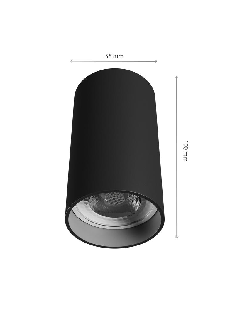 CHLOE VARIOSA GU10 NATYNKOWA GU10 230V IP20 55x100MM CZARNY OKRĄGŁA