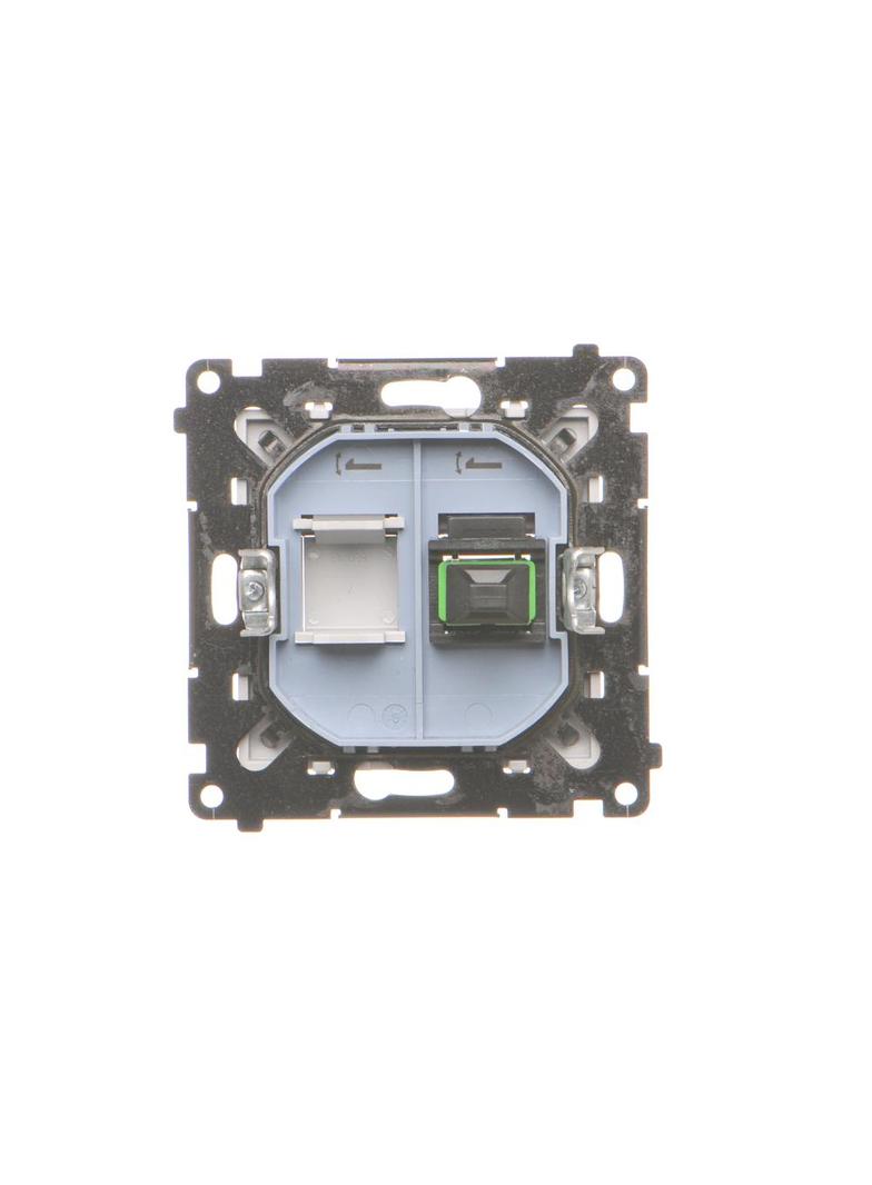 Simon 55 Gniazdo światłowodowe / optyczne pojedyncze SC/APC Jasnoszary mat