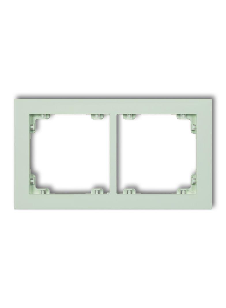 DECO Ramka uniwerstalna podwójna z tworzywa DECO Pastel Matt miętowy