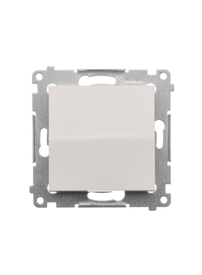 Simon 54 Przycisk pojedynczy zwierny bez piktogramu 16A z. śrub. biały