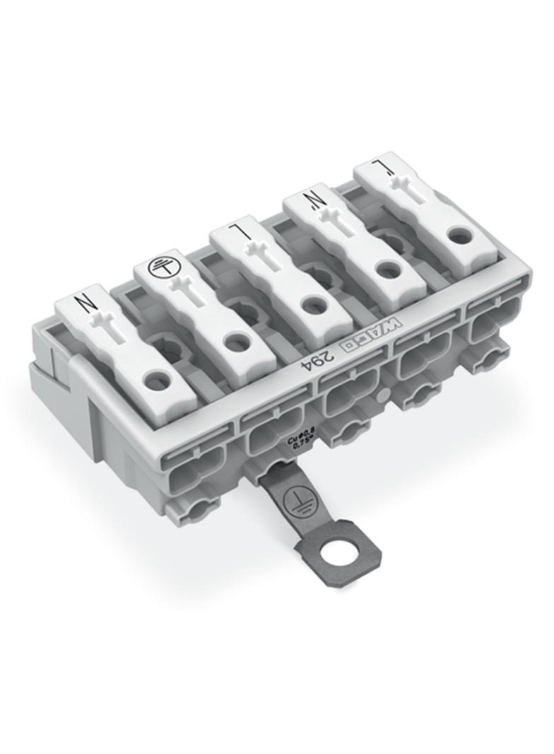 złączka zasilająca 5-biegunowa ze stopkami z stykiem PE