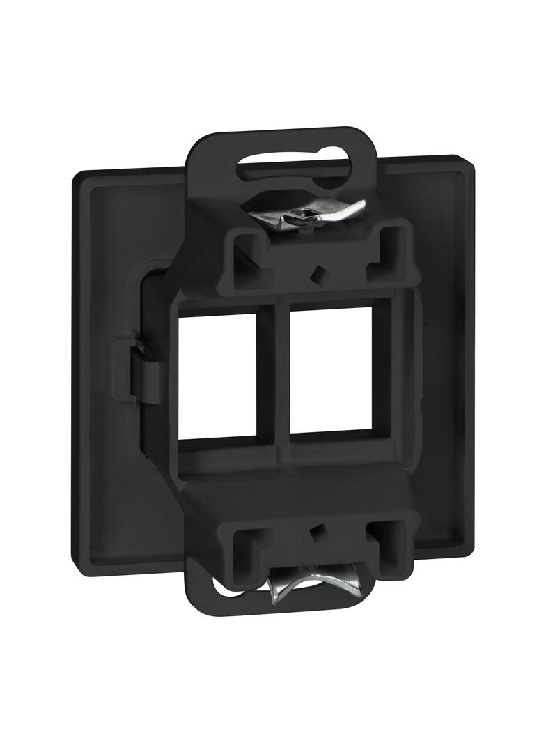 Płytka czołowa + 2xRJ45 Pearl, PC+ARJ45/P2, czarny OR-OE-7717/2/B ORNO
