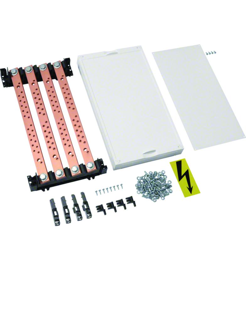 univers N Blok dla szyn zbiorczych pion. 50mm z szynami 4xUM30A4 450x250mm UE31D6 HAGER