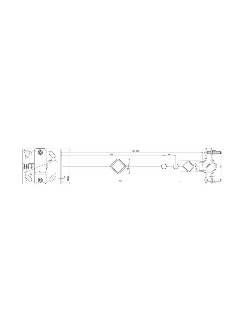 Element mocujący do rur wsporczych, stal nierdzewna NIRO
