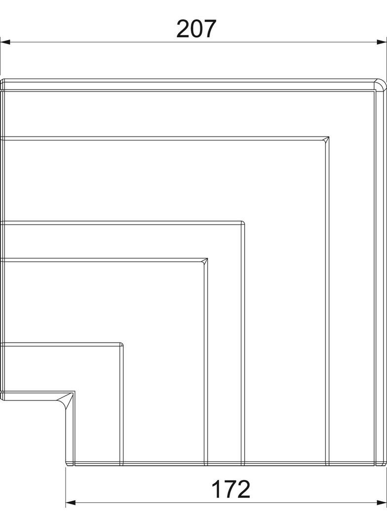 GK-FH53165LGR, Naroże płaskie, nakładka