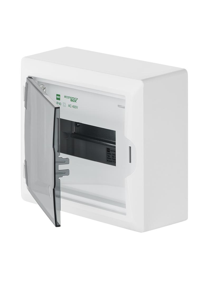ECONOMIC BOX RN 1/8 drzwi transparentne (N+PE) IP 40