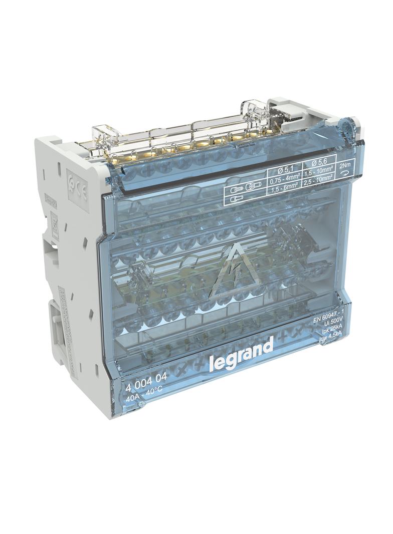 Modułowy Blok Rozdzielczy 6M 4P 40A - 12 Zacisków 400404 LEGRAND