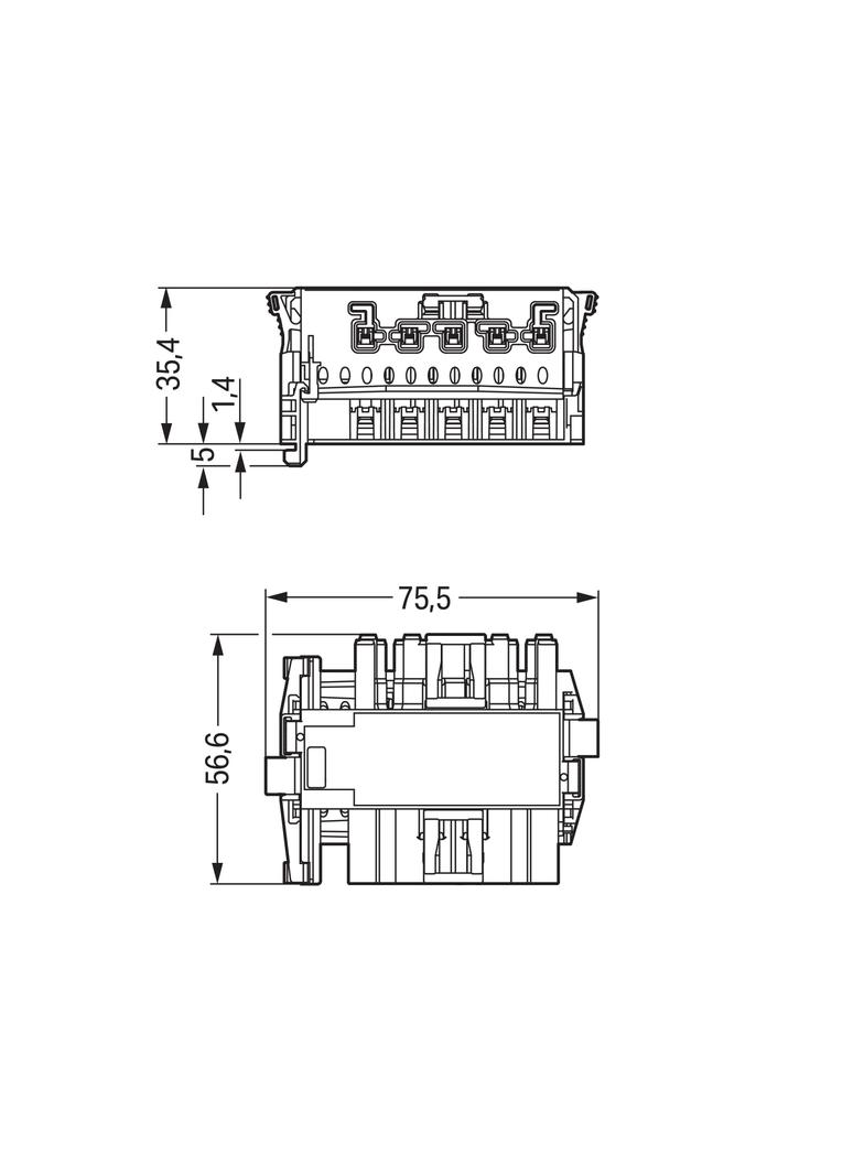 wielowtyk typu T Linect® /20szt./ WAGO